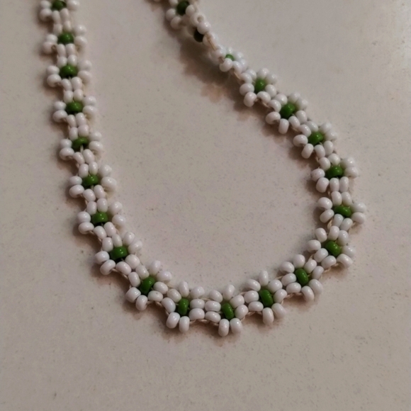 Native American seed bead necklace colorful thunderbird design fringe detail - Picture 3 of 5